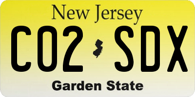 NJ license plate C02SDX