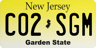 NJ license plate C02SGM