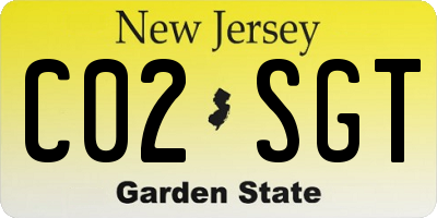 NJ license plate C02SGT