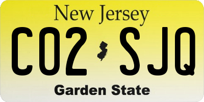 NJ license plate C02SJQ