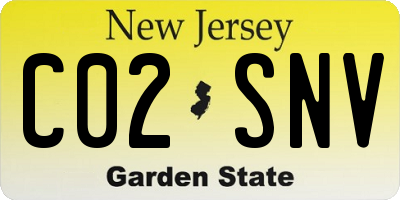 NJ license plate C02SNV