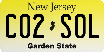 NJ license plate C02SOL