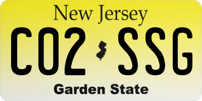 NJ license plate C02SSG