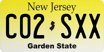 NJ license plate C02SXX