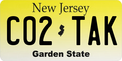 NJ license plate C02TAK