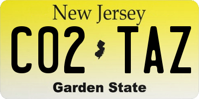 NJ license plate C02TAZ