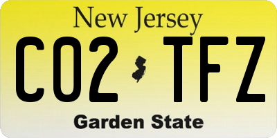 NJ license plate C02TFZ