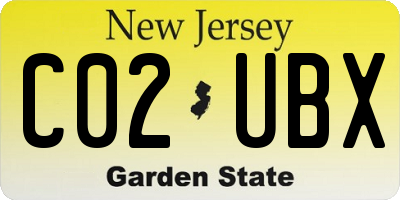 NJ license plate C02UBX