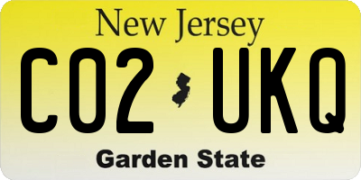 NJ license plate C02UKQ
