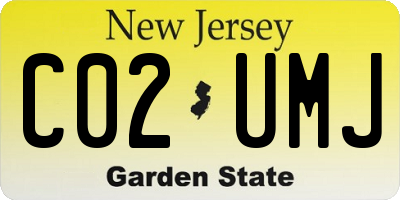 NJ license plate C02UMJ