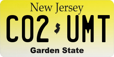 NJ license plate C02UMT