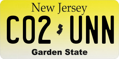 NJ license plate C02UNN