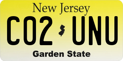 NJ license plate C02UNU