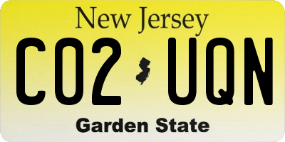 NJ license plate C02UQN
