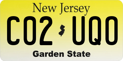 NJ license plate C02UQO