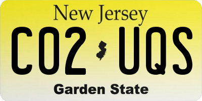 NJ license plate C02UQS