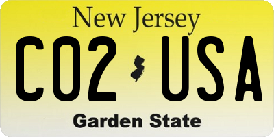 NJ license plate C02USA