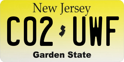 NJ license plate C02UWF