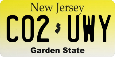 NJ license plate C02UWY