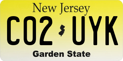 NJ license plate C02UYK