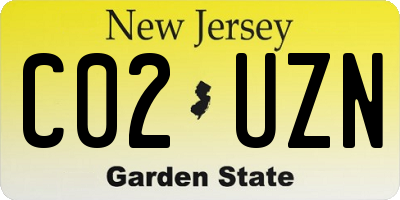 NJ license plate C02UZN