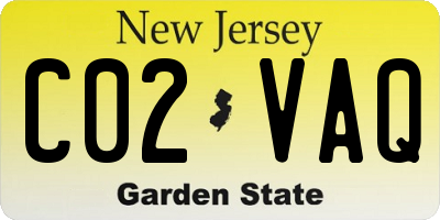 NJ license plate C02VAQ