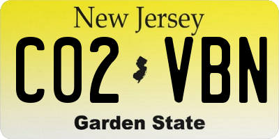 NJ license plate C02VBN