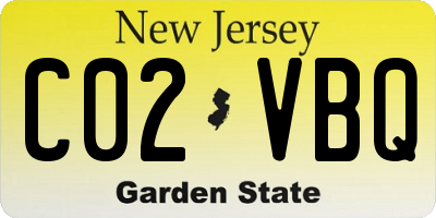 NJ license plate C02VBQ