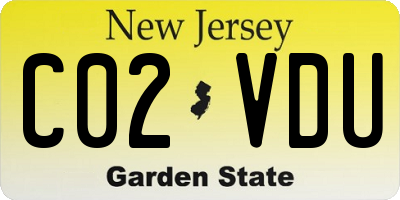 NJ license plate C02VDU