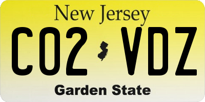 NJ license plate C02VDZ
