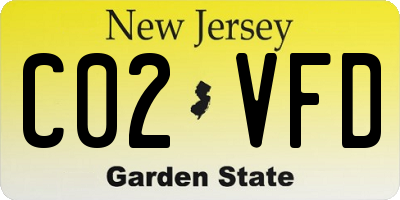 NJ license plate C02VFD