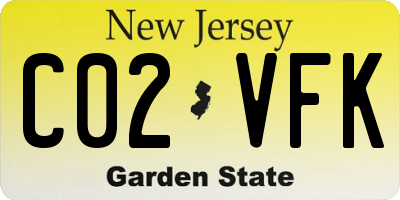 NJ license plate C02VFK