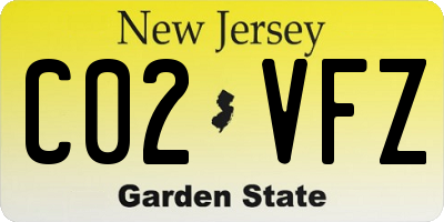 NJ license plate C02VFZ