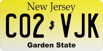 NJ license plate C02VJK
