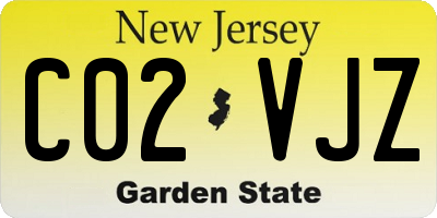 NJ license plate C02VJZ