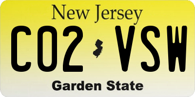 NJ license plate C02VSW