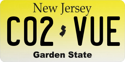NJ license plate C02VUE
