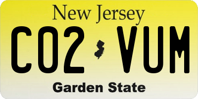 NJ license plate C02VUM