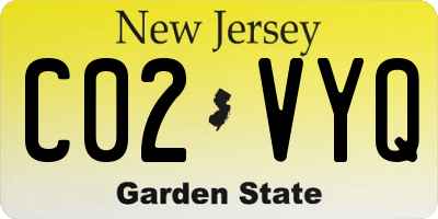 NJ license plate C02VYQ