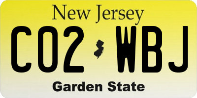 NJ license plate C02WBJ