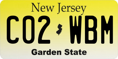 NJ license plate C02WBM