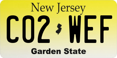 NJ license plate C02WEF