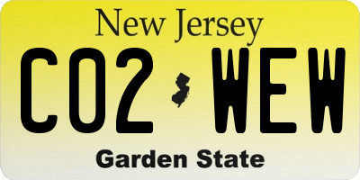 NJ license plate C02WEW