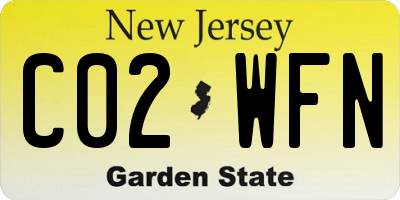NJ license plate C02WFN