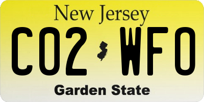 NJ license plate C02WFO
