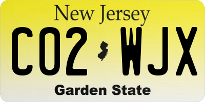NJ license plate C02WJX