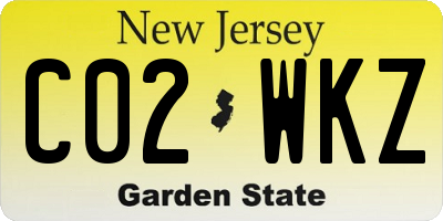 NJ license plate C02WKZ