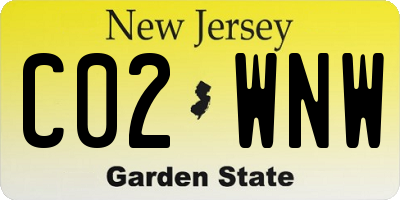 NJ license plate C02WNW