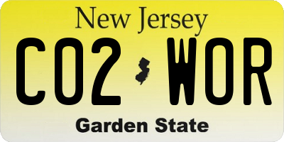NJ license plate C02WOR