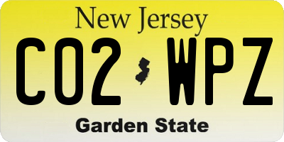 NJ license plate C02WPZ